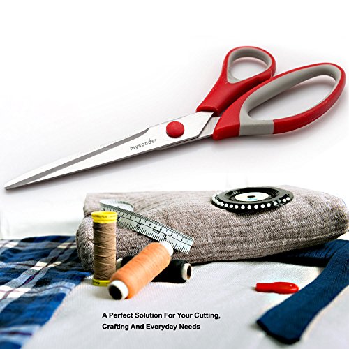 mysonder Schere 4 Set – Edelstahl Kinder Schere Klassenset mit – Scheren für Büro, Schule, Küche, Nähen, Kunst und Craft Aktivitäten – Features Langlebige Design, Komfort Grip und Razor scharfe Klingen - 9
