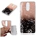 Produktbild Misteem Hülle für One Plus 6 Kreativ Farbe Marble - Flexible Silikon Gel Muster Marmor Backcover Etui Helle Case Schutzhülle für One Plus 6 [Schwarz Rose]