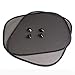 Heemepink 2 x Foldable Car Side Rear Window Sunshade Sun Shades Visor Shield Cover Screen Black Mesh with 4 Suction cups