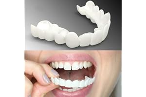 GIURAL Instant Smile Dentures Comfort Fit Flex Cosméticos Carillas de Dientes, Superior e Inferior Natural Falsos Braces Blanqueamiento de Dientes Falsos para Hombres y Mujeres