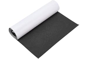 IVEOPPE Feutrine Autocollante Tissus Autocollant - 40 x 220 cm Feutrine Rouleau, pour Doublure de boîte, sous-Verre, Tapis de tiroir, Voiture, Pieds de Chaise, Pieds de Table, 1 mm d'épaisseur, Noir