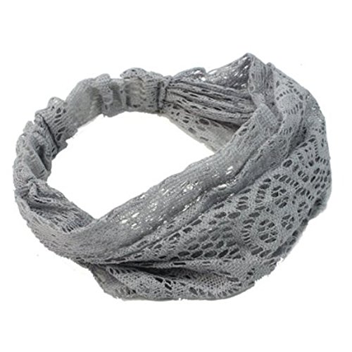 Lady Girl Women Wide Headband Lace Head Wraps Turban Bandanas