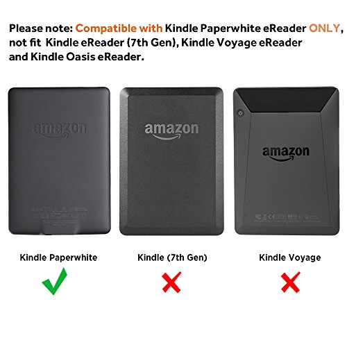 Kindle Paperwhite Hülle, EasyAcc Smartshell Case Kompatibel für Alle Kindle Paperwhite Die dünnste und Leichteste Schutzhülle (für Alle Vorgängermodelle von 2012, 2013, 2014 und Den Neuen Kindle Paperwhite 2015 Mit Sleep / Wake up Funktion – Rote - 6