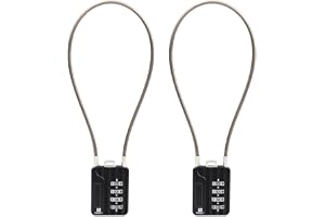 RESET-200 Kabellås med 4 siffror, 3 mm, 30 cm, 2 stycken | Innehåller 2 lås. 30 cm avser bara vajern, utan låshus; vajern på