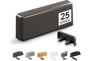 VOOXA 25 stycken vattenslitsar för fönster standard för slitsfräsningar från 20–34 x 5 mm, (gråbrun RAL8019)