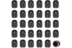 nuoshen Lot de 30 Bouchons Valve Pneu en Plastique, Bouchons de Pneu avec Joint d'étanchéité pour SUV Vélo Moto Camions 10 * 12.55mm