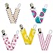 Produktbild Happy Cherry Schnullerband mit Clip - Schnullerhalter Stoff Schnullerkette 5 Stück Saugerband Hochwertiger Universeller Schnuller Clip für Mädchen Jungen Neugeborene