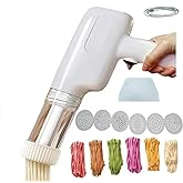 Nilzone Pasta Maker, 6-in-1 Cordless Pasta Machine, Portable Noodle Maker with Moulds and Cutter, Automatic Dough Press,Homem