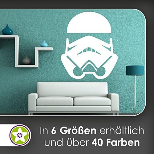 Kiwi Star Stormtrooper Helmet Storm Troop Armour Wall Stickers Wall Stickers Wall Sticker available in 6 Sizes, 91_gold, 96 x 82 cm