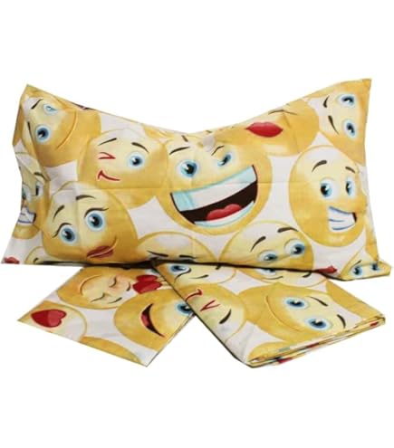 Lenzuola Letto Singolo GARGIX - 100% Cotone, Con Motivo Smile | Sotto E Sopra Con Federa - Foto 10
