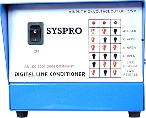 SYSPRO Computer Shield Voltage Stabilizer for Computer (100% Copper) with 2 Years Warranty and Tabletop Stabilizer (Range 170-290 V)