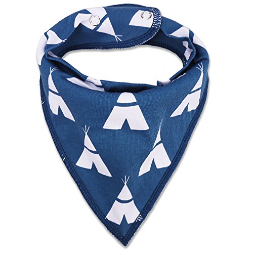 iZiv 4er Set Baby Bandana Geifer Lätzchen mit Justierbarem Druckknöpfen, Wasserdichte TPU Auskleidung für 0-2 Jahre - 3