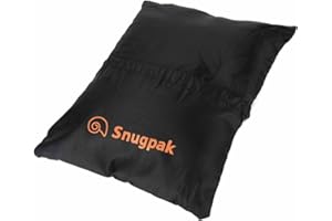 Snugpak Snuggy Headrest WGTE - Ultra-Lightweight Compact Insulated Camping Pillow with Premium Travelsoft Insulation - 100% Polyester, Compressible for Hiking & Travel - Black