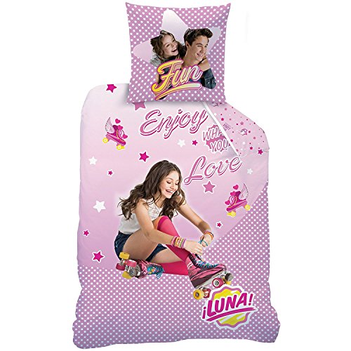 Bettwäsche Set Disney`s Soy Luna 135x200cm + 80x80cm Biber/Flanell "Roller" CTI