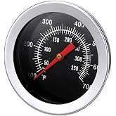 Zauss 350 Santigrat Derece Paslanmaz &Ccedil;elik Barbek&uuml; Izgara Fırın Termometre Sıcaklık &Ouml;l&ccedil;er