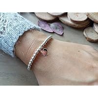 Elastisches Silber Kugelarmband 925