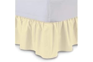 Liery Betthusse, Reine Farbe Easy Fit Bett Rock Hotel Gummiband Ohne Bettoberfläche Wrap Around Königin Staub Rüschen