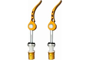 DAZISEN Bike Seat Post Clamp - Quick Release Bicycle Accessories Lightweight and Durable,Yellow,60 * 65mm