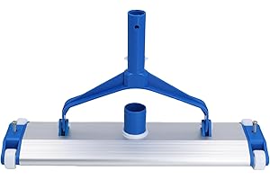 NOENNULL Saugkopf für Schwimmbäder, 45 cm Breite des Saugkopfs für Poolreiniger, Robuste Aluminiumbasis, Aufsatz für den Pool-Staubsaugerkopf mit Bürste
