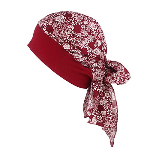 Preisvergleich Produktbild Cathy02Marshall Damen Elegante Schnee Spinnen Weich Chemo Turban Mütze Kopftuch für Chemotherapie,Krebs,Haarverlust