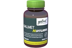‎GALLMET GALLMET-Natural 60 Kapseln, Gallensäure, Ox Bile, Kapseln, Verdauungsenzyme zur Unterstützung der Leber, mit Ochsen-Galle und Gallensalzen, ideal nach Entfernung der Gallenblase