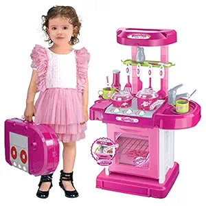 Webby Kids Luxury Battery Operated Kitchen Super Set (Multi-Color)
