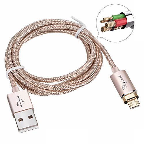Magnetische USB Ladekabel Datenkabel, ELEGIANT verbesserte Version 1.2M Micro USB 2.0 Magnet Ladekabel Kabel Charger Lade Kabel Netzteil Adapter High Speed Sync und Schnellladekern mit LED Statusanzeige für Android Smart Handys Tablets Samsung galaxy NOTE 5 LG G4, G3, G2, Motorola Nexus 6 SONY Xperia Z3.Z2 usw (Nicht für Samsung GALAXY S6, S6 edge, S6 edge+, S7, Galaxy S7 Edge, Type C) - 5