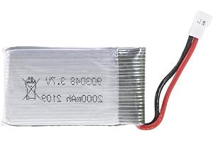 MORNINGMO 3.7V 2000mAh Lipo Battery 903048 Li-ion Battery/Charger RC Quadcopter Accessory Repair Spare Part for KY601S H11D H11C RC Drones 3.7V 2000mAh Lipo Battery RC Drone Accessories Provides Extra Long Time