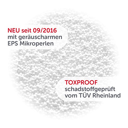 Candide Stillkissen Sterne Grau mit Stickerei – EPS Mikroperlen (schadstoffgeprüft) / Länge: 180 cm - 7