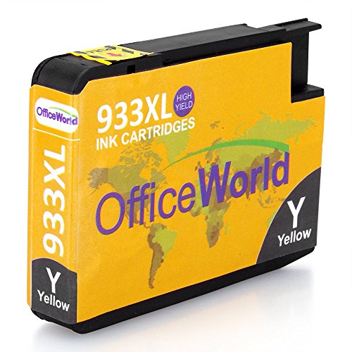 OfficeWorld Kompatible Patronen Ersatz für 932XL 933XL Tintenpatronen mit Neuer Chips Hohe Kapazität für Officejet 6100 6600 6700 7110 7610 7612 [Bitte beachten Sie 7510 7512 kann nicht verwendet werden] (1 Schwarz, 1 Cyan, 1 Magenta, 1 Gelb) - 6
