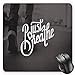 Produktbild Just Breathe Mouse Pad, Teenager in Sneakers Walking on a Street Youth Culture Urban Scene Gaming Mousepad Office Mouse Mat Charcoal Grey White