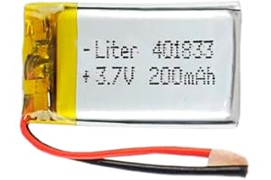 Bateria 401833 LiPo 3.7V 200mAh 0.74Wh 1S 5C Liter Energy Battery Akumulator dla Elektroniki ładowalny litowy polimerowy telefon - Nie nadaje się do sterowania radiowego 35x18x4mm (200mAh|401833)