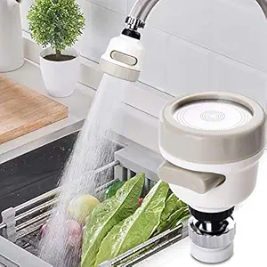 OINOZ Flexible Kitchen Tap Head Movable Sink Faucet 360 Rotatable ABS Sprayer Removable Anti-Splash Adjustable Filter Nozzle Swivel Water Saving Aerator 3 Modes Kitchen tap