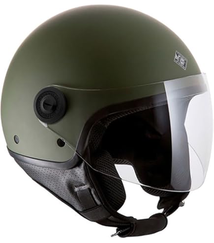 Casco Moto Demi-Jet Tucano Urbano El'Jettin - Bianco Ghiaccio Lucido, Taglia XXL, Calotta In Policarbonato