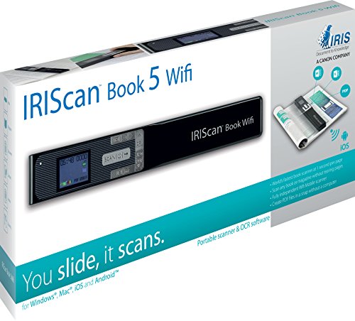 IRIS IRIScan Book 5 WiFi Win/Mac. Kabellos Integrierte wiederaufladbare Lithiumbatterie. 300/ 600/1200 dpi - 2