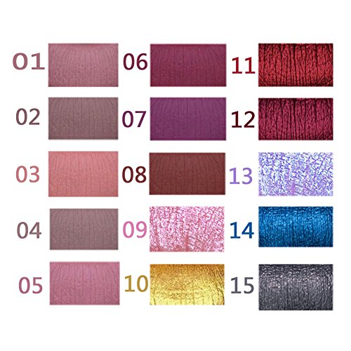 Wishwin Lippenstift Lipstick Lipgloss Metallic Liquid Matte Langlebig Wasserdicht Lippenstift 15 Farben - 6