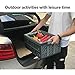 Produktbild klappboxen faltbar, Trunk Organizer Folding Zusammenklappbarer Kofferraumlager 28 Liter Breathable Utility Crate mit wasserdichtem Beutel