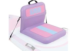 niphean Siège Paddle avec Support Dorsal, Siège Paddle Gonflable Robuste pour Planches Gonflables, pour Canoë, Bateau, Kayak, Adultes et Enfants, Aucune Sangle n'est Nécessaire, Simple et Confortable