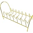 EDINZA™ Dish Drying Stand, 8 Slots Golden Stainless Steel Dish Rack Pot Lids Holder Space Saving Plates Organizer Anti-rust Kitchen Accessories Drying Rack