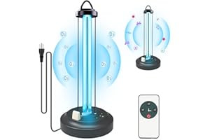 MayJazz UV Germicidal Lamp with Ozone, 360 Degree Sterilisation 38W 220V, Remote Control Light 99% Effective Working Rate, up to 430 Square Feet Bulb