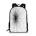 Produktbild gthytjhv Spires Decor,Digital Speedy Sharp Lines with Dynamic Shape Machine Age Modern Art Image,Grey White Boy Girl School Backpack Mens Womens Sports Bag