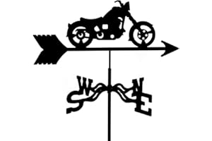 GANFANREN YDHNB Motorrad Wetterfahne Edelstahl Ornamente Im Europäischen Stil Hound Owl Outdoor Lawns Gardens Windfahne mit Halterung Für Garten Garage Kuppel Scheune