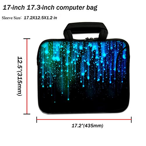 DCCN 17 Zoll / 17,3 Zoll Laptoptasche Neopren Notebooktasche mit Zubehörfach und Schultergurt - 2