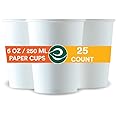 ECO SOUL [180 ml, 25 Count] Biodegradable Paper Cups | Eco-Friendly Compostable Sustainable Disposable Drinking Cups | Cocktail Cold Drink Juice Paper Cups