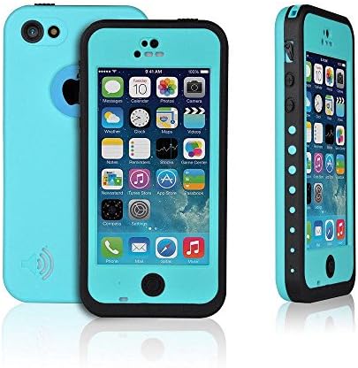 Redpepper Waterproof Case Cover for Apple iPhone 5C, Shockproof Snow DirtProof Grass Blue