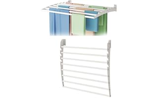 ‎INNOTIC Innotic Wäscheständer Wandmontage Klappbar, Rostfrei, Wasserdicht Platzsparend Wäscheständer Wand für Bad, Innen und Draußen, Balkon, Waschraum, 30 kg Belastung, Weiß, 60cm