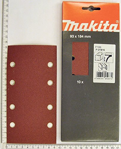 MAKITA Schleifstreifen, 93 x 228 mm, Korn 80, 10 Stück,P-31859 - 3