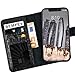Produktbild BEMFEY® iPhone X | XS Case Monaco in Elegantem Premium Leder 2 in 1 Lösung mit magnetischer und Herausnehmbarer Handyhülle aus dem Lederetui Made in Europe (Schwarz Kroko)