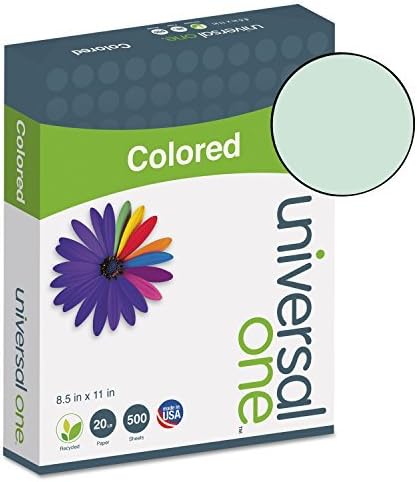 Universal Colored Paper, 20lb, 8-1/2 x 11, Green, 500 Sheets/Ream by Universal One