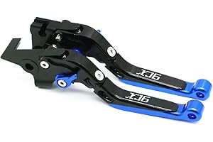 YP YuanPei Leviers d'embrayage de frein repliables Pour XJ 6 XJ6 DIVERSION 2009-2015 Leviers extensibles en aluminium Accessoires moto(Noir+Bleu)